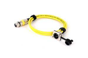 Câble XLR 3 broches XLR prise femelle vers mâle montage sur panneau <span class=keywords><strong>convertir</strong></span> câble d'extension, châssis <span class=keywords><strong>audio</strong></span> AUX de type D câble XLR encastré - Product Image 4
