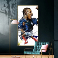 Étoile Joueur De Football Peinture Rue Graffiti Oeuvre Affiches et Gravures Art Photos Football Mur Affiche Art Toile