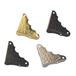 Antique Style Iron <b>Corner</b> <b>Protectors</b> 0.4 3 Mm Stamped Carbon Steel For Wooden Box Edge Banding - Product Image 5