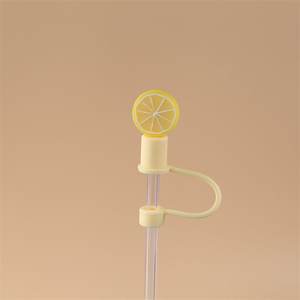 Tapas de <span class=keywords><strong>paja</strong></span> amarillas tamaño desmontable 8mm 10mm 12mm cubierta de <span class=keywords><strong>paja</strong></span> de silicona para muñecas logotipo personalizado ecológico Topper de <span class=keywords><strong>paja</strong></span> 3D para barras - Product Image 3