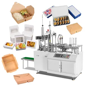 Automatic Carton Packaging Box Making Machine Disposable Food Paper Container Forming Making Machine
