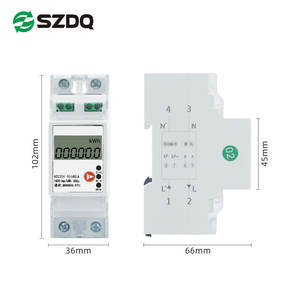 Wattmètre numérique monophasé AC220V compteur d'énergie Rail Din pour la <span class=keywords><strong>mesure</strong></span> de la consommation d'énergie de courant de tension - Product Image 3