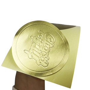 Biểu Tượng Tùy Chỉnh Tự Dính Dập Nóng Lá Vàng Nhãn Đặc Biệt Kết Cấu Giấy Dán Dập Nổi - Product Image 3