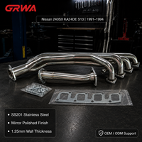 Collecteur d'échappement GRWA en promotion pour Nissan 240SX KA24DE S13 1991-1994, en acier inoxydable SS201 poli miroir, 1,25 mm