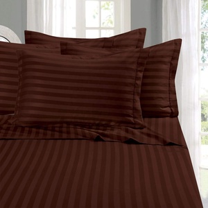 Parure de draps <span class=keywords><strong>en</strong></span> coton rayé confortable 4 pièces King Size pour hôtel et maison - Product Image 2