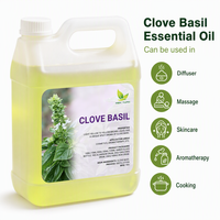 Huile Essentielle de Clou de Girofle et de Basilic Pur Naturel Biologique en Vrac pour Parfums, Bougies, Savons, Ingrédient Cosmétique OEM, Fourniture d'Usine