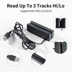 เครื่องอ่านบัตรแถบแม่เหล็ก MSR100 แบบ USB สำหรับบัตรเครดิต บัตรเดบิต บัตรควบคุมการเข้าถึง บัตรขับขี่ประเทศไทย ระบบ <span class=keywords><strong>POS</strong></span> - Product Image 1