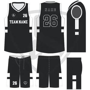 Ensemble de maillots de basket-ball personnalisés à séchage rapide pour hommes femmes adultes et jeunes respirant avec nom et numéro imprimé du logo - Product Image 1