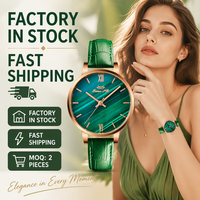 Jam Tangan Wanita Minimalis Kulit Vintage Elegan Mewah Murah Tahan Air Quartz untuk Wanita