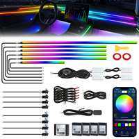 Kit d'éclairage d'ambiance pour voiture Symphony en gros, 6/10/14/18/22 en 1, LED RGB, contrôle par application, bande lumineuse acrylique, lampe d'ambiance