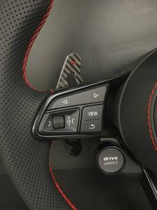<span class=keywords><strong>Volante</strong></span> de Coche Personalizado de Fibra de Carbono y Cuero Perforado con Costuras Rojas y Botón de Encendido/Apagado para Audi Serie A4/A6/A3/Q/R/S - Product Image 3