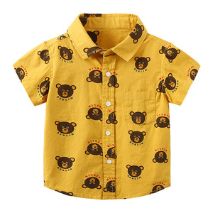 Camisas de Verano de Alta Calidad para Niños con Botones, Bolsillo y Lindos Estampados - Product Image 1