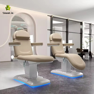 Fauteuil Esthétique Électrique 3 Moteurs Réglable, <span class=keywords><strong>Lit</strong></span> de Massage pour Cils en Cuir Synthétique, <span class=keywords><strong>Lit</strong></span> de Spa Facial pour Tatouage et Esthéticiennes - Product Image 5