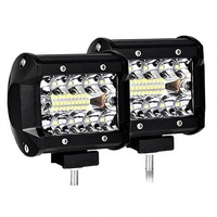 Barre lumineuse LED XTX 4 pouces 72W 20 LED 6500 lm blanc naturel étanche 10-30V pour travail, spot, faisceau large ou concentré, conduite tout-terrain