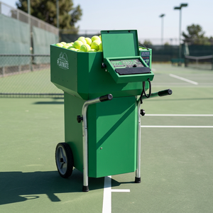 Máquina Lanzapelotas de Tenis de Plástico Verde con 150 Pelotas para Práctica y Entrenamiento en Cancha, Lista para Enviar - Product Image 3