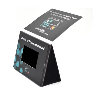 Lcd Digital Player For Advertising Play Acrylic Pop Cardboard point of sale video display card with printing
