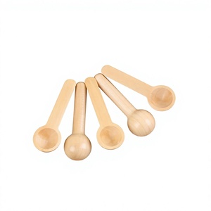 Cuillère en bois naturel écologique au design classique, manches longs et courts, pour café, sucre, sel de bain, thé (capacités de 10 à 30 ml) - Product Image 4
