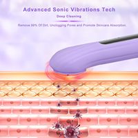 Brosse nettoyante faciale en silicone imperméable 2 en 1 avec charge magnétique, 6 modes réglables pour un nettoyage en profondeur, une exfoliation et un massage