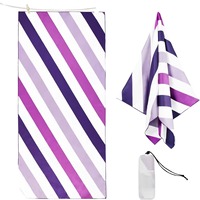 2 Pack Adult Turkish Style Printed Patterned Microfiber Lightweight Beach Towels-Sand Resistant Super Absorbent Ultra Compact