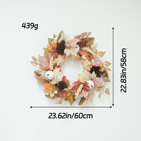 Haute Qualité Halloween Suspendus Décoration Automne Ferme Citrouille Artificielle Gland Berry Pinecone Feuille Couronnes pour Noël
