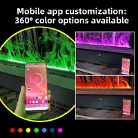 Cheminée Électrique Américaine Personnalisée avec Flamme Simulée Intégrée, Meuble Décoratif pour Cheminée Électronique