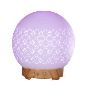 Diffuseur d'arômes en céramique Nagomi 0,5 L avec lumière LED, humidificateur à brume froide pour la maison et le bureau, avec minuterie de 2 à 8 heures et faible niveau sonore - Product Image 2