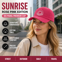 Gorra de Béisbol Bordada Ajustable de 6 Paneles, Estructurada, de Sarga de Algodón, con Logotipo Personalizado, Certificación CE, Venta al Por Mayor