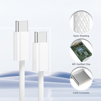Cargador de Pared USB C PD de 60W con Cable de Carga Rápida Tipo C para iPhone 17 16 15 Pro, Precio de Fábrica