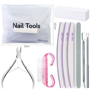 9pcs <b>Nail</b> Repair Tool Set Stainless Steel Cuticle Clipper File Polishing Strip Gel Manicure Care <b>Kit</b> - Product Image 2