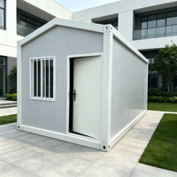 Contenedor Prefabricado con Techo a Dos Aguas de Tamaño Personalizado, Instalación Rápida, Impermeable, Oficina Temporal, Caseta de Vigilancia