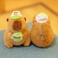 Peluche Capybara Fraise Ultra Douce en Coton PP, Couleurs et Designs Personnalisables, Décoration d'Anniversaire, Sac à Dos, Coussin, Poupée Personnalisée