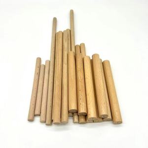 Bâtons ronds en bois massif, tiges en pin avec trous, outils et fournitures d'artisanat, tailles personnalisables - Product Image 3