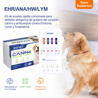 Kit de test rapide vétérinaire EHR ANA LYM CHW Canino pour la détection de l'Ehrlichia, de l'Anaplasma, du Lyme et de la dirofilariosis