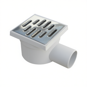 Tapa de desagüe ajustable de PP de 10x10cm con salida lateral de 40mm y rejilla de acero inoxidable - Product Image 2