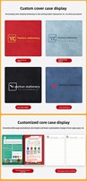 Libreta de Cuero PU con Logotipo Personalizado, Diseño Gratuito, Tapa Blanda A5, Proveedores al por Mayor, Diario de Cuero Personalizado para Oficina y Negocios