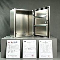 Boîtier en acier inoxydable testé en pulvérisation salée L CE RoHS 480H, boîtier IP66 pour environnements difficiles HMB-BX