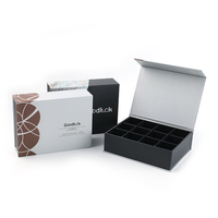 Maßgefertigte Luxus-Schokoladengeschenkbox aus Hartkarton für Bonbons, Pralinen und Trüffel mit Einlage und Logo