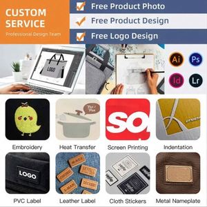 Bolsa de tela de algodón negra con cremallera y letras termotransferibles, resistente y reutilizable, para compras en el supermercado - Product Image 3