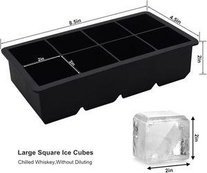 Bac à glaçons en gros, grande capacité, 8 cavités, avec couvercle - Product Image 2