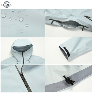 Chaqueta Impermeable Unisex para Exteriores con Cuello Alto <span class=keywords><strong>y</strong></span> Diseño de Cremallera, Chaqueta Deportiva de Poliéster para Hombre con Logotipo Personalizado para Primavera <span class=keywords><strong>y</strong></span> Otoño - Product Image 3