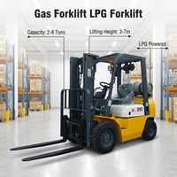 Chariot élévateur à essence durable 2T-8T avec déplaceur latéral pour conteneurs, portée 3-7m, pour entrepôts et construction
