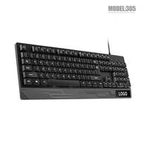 Keyboard Gaming Berkualitas Tinggi Optik Desktop 104 Tombol Multi Tombol Kabel USB untuk PC Gamer