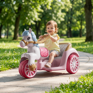 Voiture électrique <span class=keywords><strong>pour</strong></span> enfant licorne violette à monter, jouet en plastique durable <span class=keywords><strong>pour</strong></span> enfants de 5 à 7 ans - Product Image 1