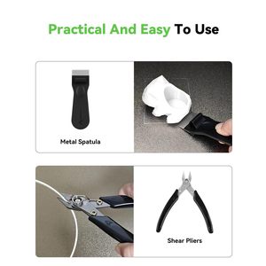 Kit d'accessoires pour imprimante 3D Creality, ensemble d'outils de 11 pièces comprenant un grattoir, un bâton de colle, une graisse, un kit de nettoyage de buse - Noir, métal, plastique - Product Image 5