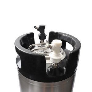 Brassage maison Utilisé Fûts De Bière 2.5/5 Gallons En Acier Inoxydable Vin Boisson Barils de Bière avec Poignée En Caoutchouc - Product Image 2