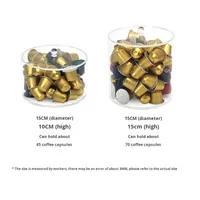 Boîte de rangement pour bonbons au café en capsule, boîte en plexiglas assortie, faite à la main, couleur unie, simple, anti-poussière, boîte en acrylique de bureau DIY