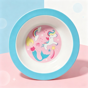 Tazón Infantil de Melamina con Estampado de Sirena y <span class=keywords><strong>Unicornio</strong></span>, Borde Ancho Antideslizante, Tazón de Alimentación para Niños Pequeños, para la Comida Diaria - Product Image 5