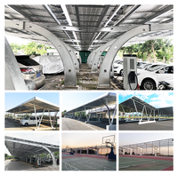 Système de montage solaire pour abri de voiture étanche personnalisé européen Panneau solaire pour abri de voiture en aluminium anti-corrosion
