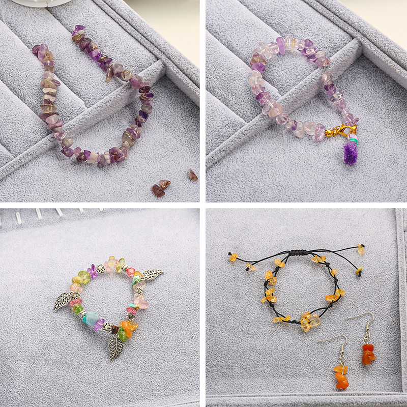 Natural Crystal Turquoise Amethyst Jasper Agate Chips Gemstones Beads Kit for DIY Jewelry Necklace Earring Bracelet Making
