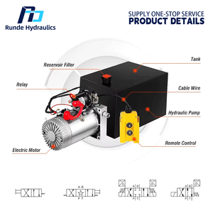 ชุดจ่ายพลังงานไฮดรอลิกแบบปรับแต่งได้ New Runde 12V แบบสองทาง ได้รับการรับรองมาตรฐาน ISO ขนาด 3 ควอร์ต ปั๊มสำหรับรถพ่วง กำลังสูง 2.2 กิโลวัตต์ 1 - Product Image 3